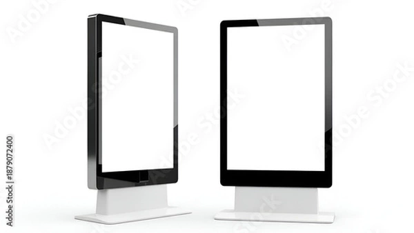 Obraz Two modern desktop computers side by side