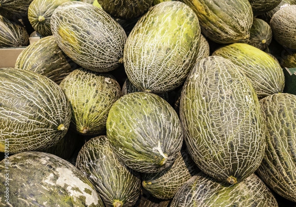 Obraz Melons in a fruit shop