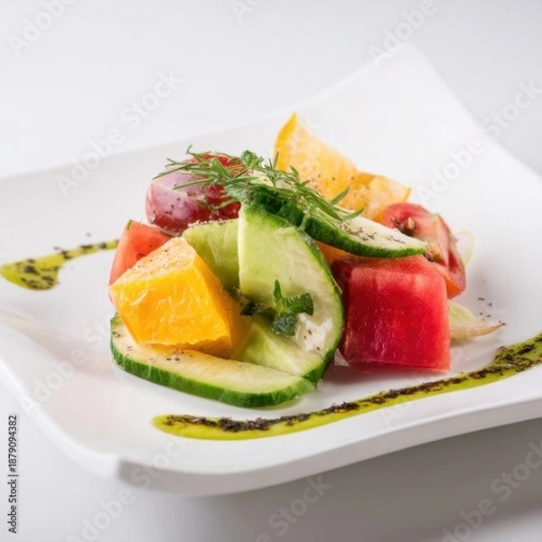 Obraz Fresh Fruit and Vegetable Salad