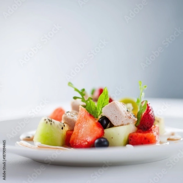 Obraz Chicken Fruit Salad Appetizer