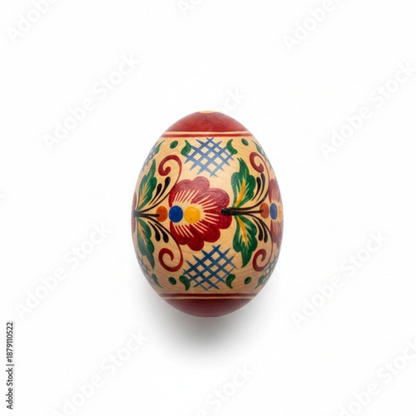 Fototapeta Hand-Painted Wooden Egg