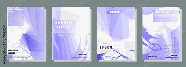 Obraz Abstract gradient poster background vector set

.