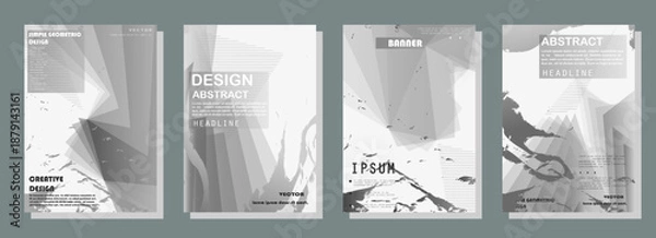 Obraz Abstract gradient poster background vector set

.