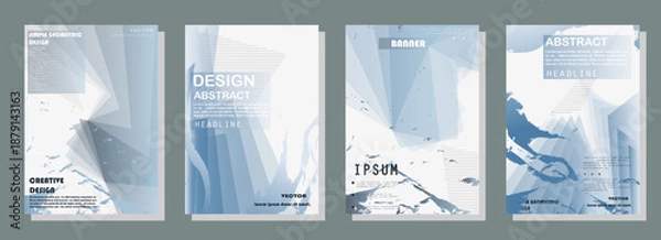 Obraz Abstract gradient poster background vector set

.