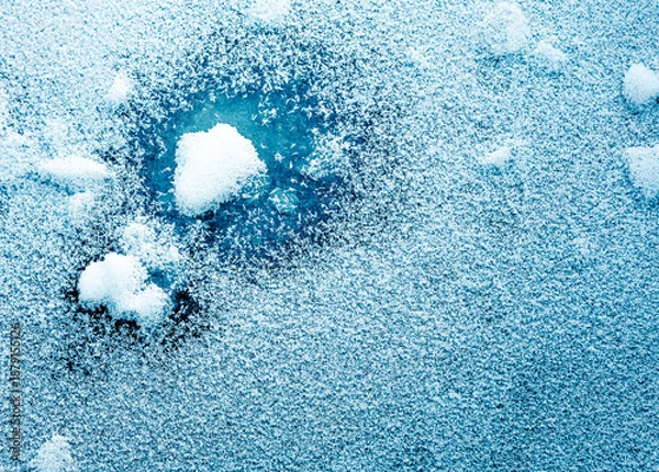 Obraz blue ice texture