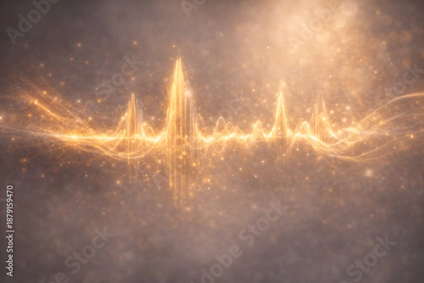 Obraz Abstract glowing energy waveform in space