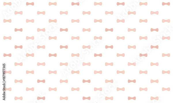 Fototapeta 色んな柄のレトロなピンクのリボンが並ぶ模様