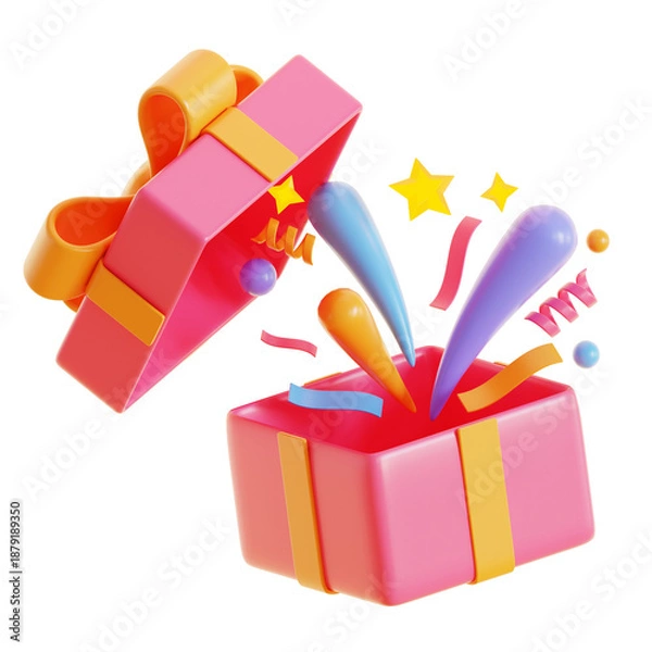 Obraz Gift Surprise 3D Illustration