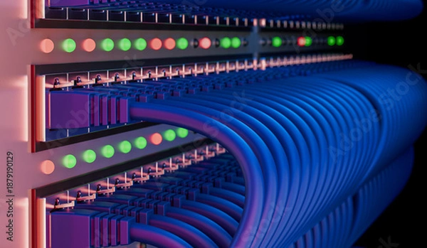 Obraz Local Area Network, rendering 3d