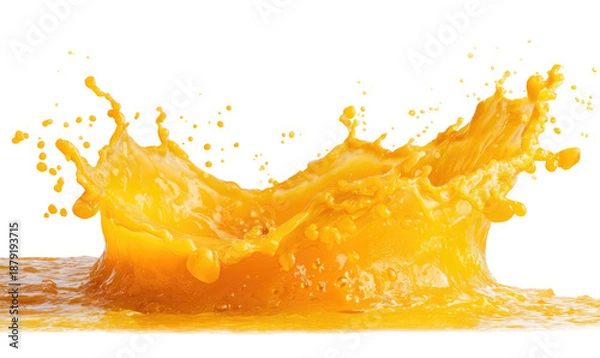 Fototapeta Orange liquid crown splash
