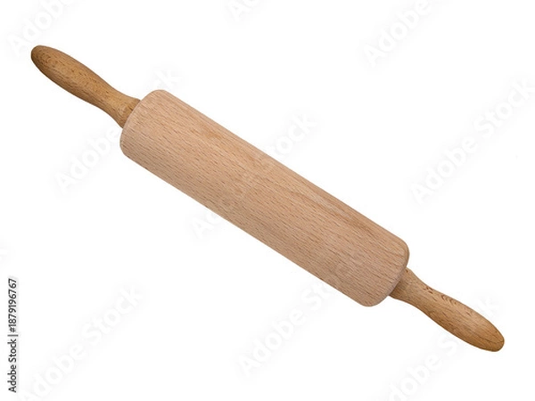 Obraz Wooden rolling pin isolated