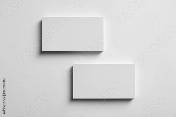 Fototapeta Mock up of business cards on white background