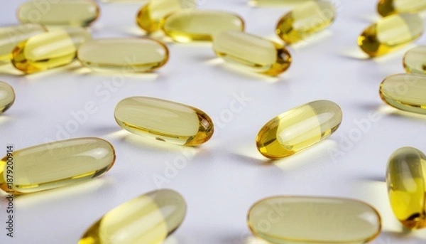Obraz Gel Capsules on White.