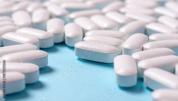 Obraz White Pills on Blue.