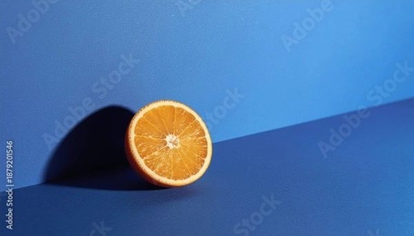 Obraz Orange Slice on Blue.