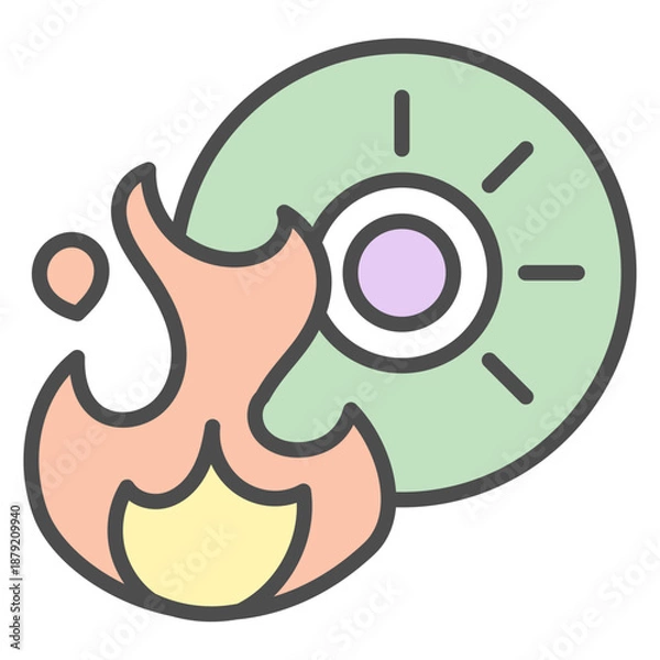 Obraz Burning illustration