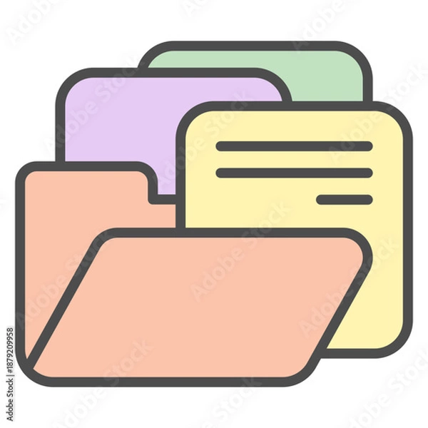 Obraz Documents illustration