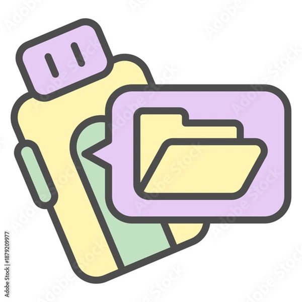 Obraz Flashdisk illustration