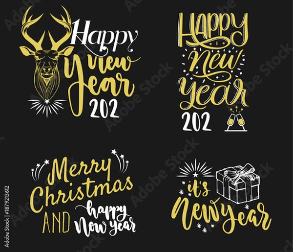 Obraz Christmas and New Year Decor Elements