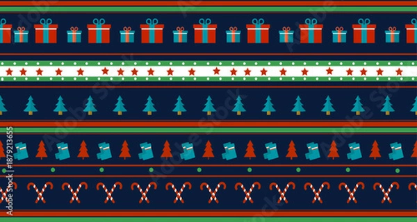 Fototapeta Christmas Pattern Elements Collection