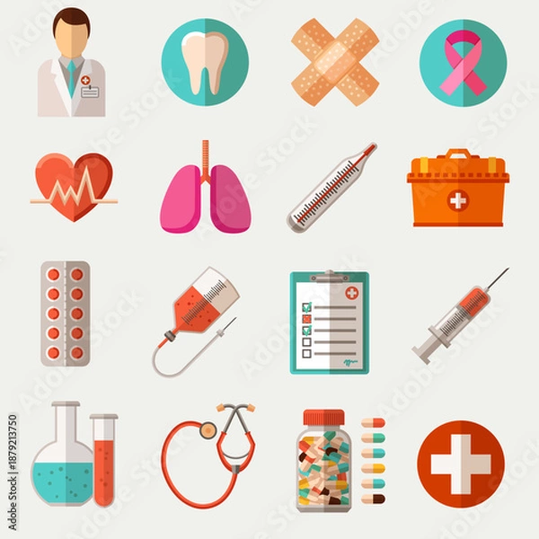 Obraz Colorful Medical Design Elements