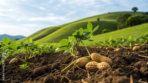Obraz Peanut (groundnut) plantation