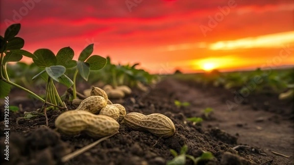 Obraz Peanut (groundnut) plantation