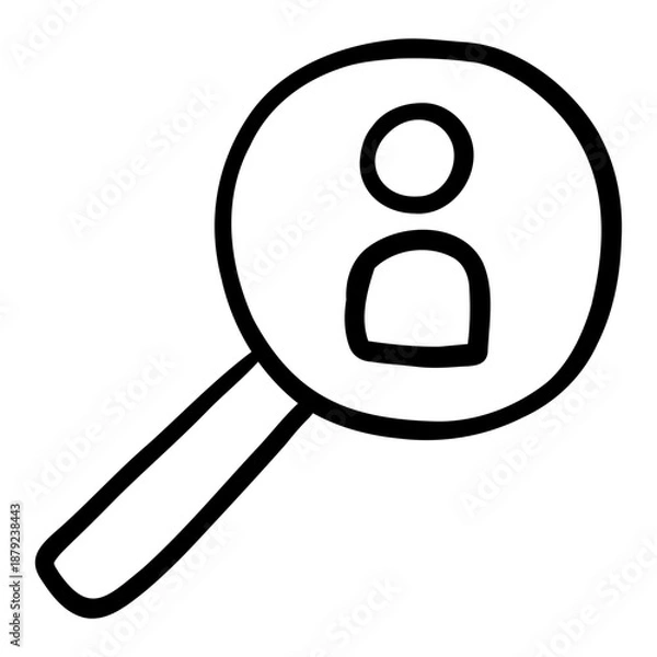 Fototapeta User hand drawn icon