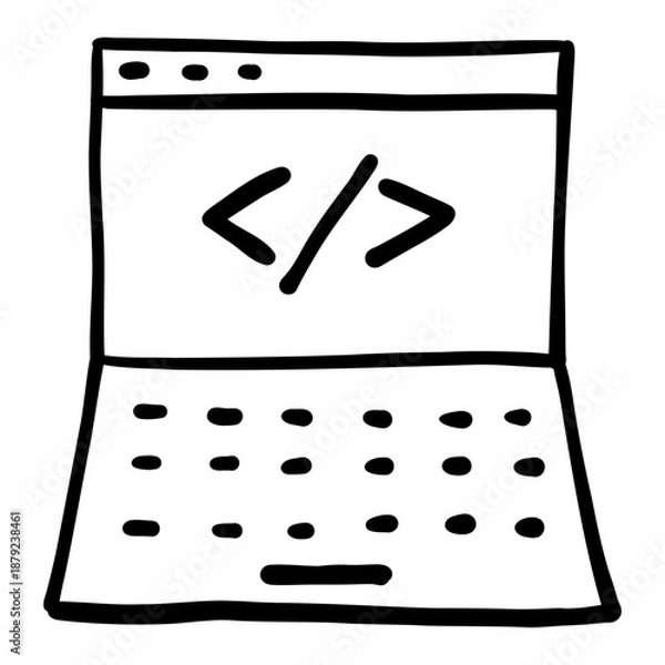 Fototapeta Development hand drawn icon