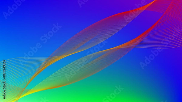 Fototapeta abstract colorful wave background