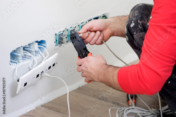 Obraz Inżynier elektryk w pracy
