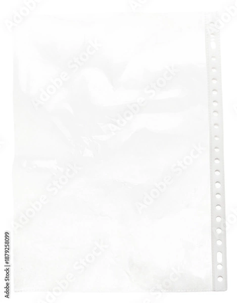 Obraz Clear crumpled plastic document sleeve