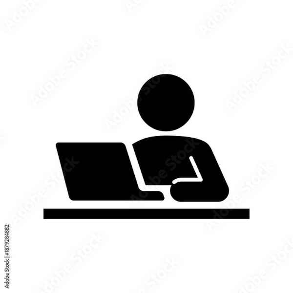 Obraz ノートパソコンを操作している人のアイコン