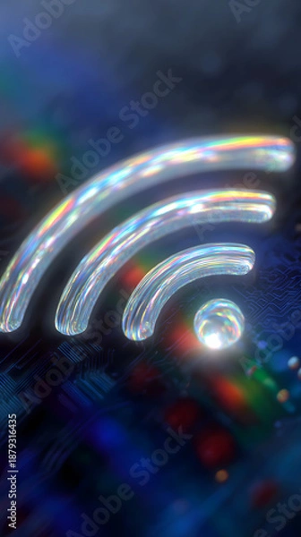 Fototapeta wifi technology, abstract