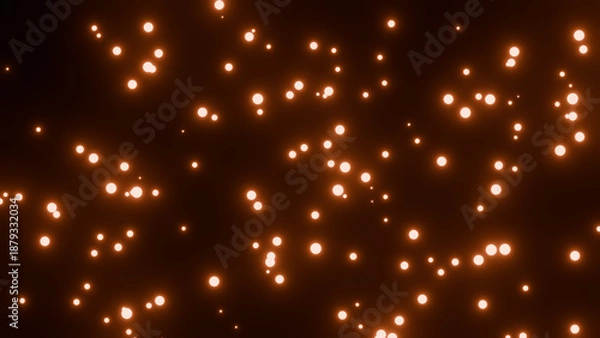 Obraz Magical Glowing Particles Floating like Fireflies