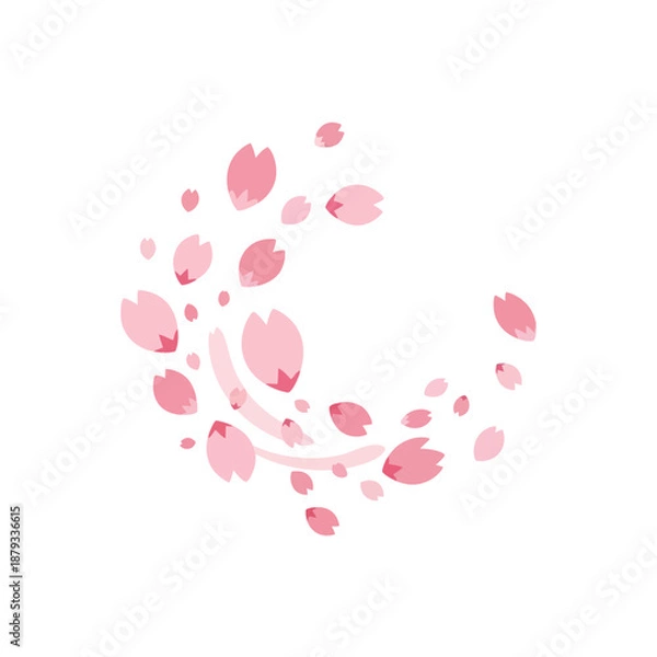 Obraz Sakura Petals Circular Motion