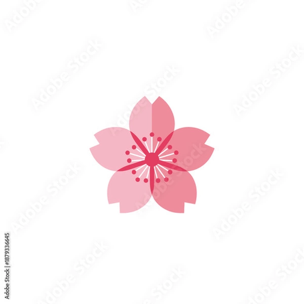 Obraz Simple Sakura Flower Flat Icon