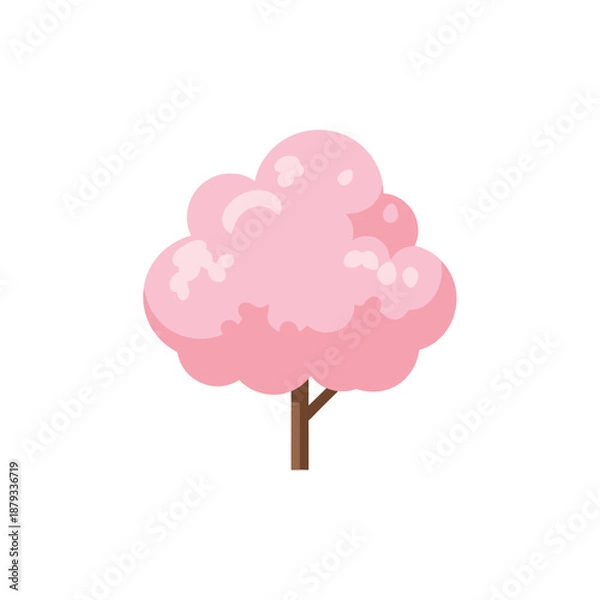 Obraz Cute Sakura Tree Illustration