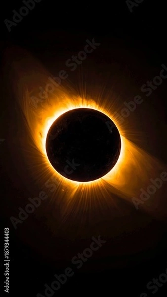 Obraz Solar Eclipse Phenomenon - A Celestial Dance of Light and Shadow.