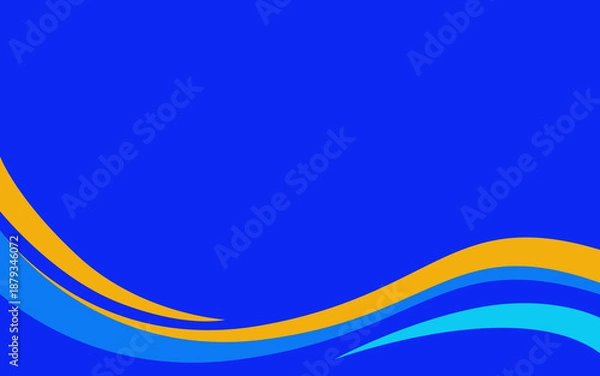 Obraz abstract background with blue waves
