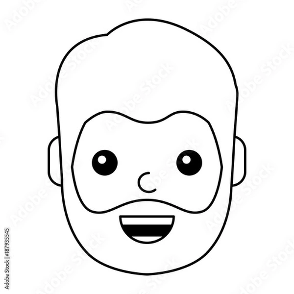 Fototapeta young man happy avatar character vector illustration design