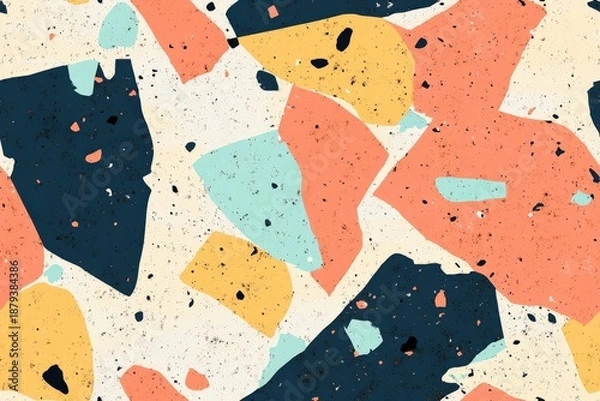 Obraz Abstract pattern design with vibrant colors and textures. Seamless pattern.