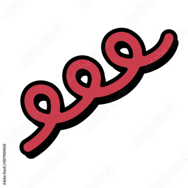 Obraz Red Swirl Graphic Element