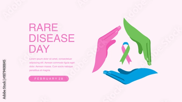 Obraz vector world rare disease day background template