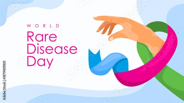 Obraz vector world rare disease day background template