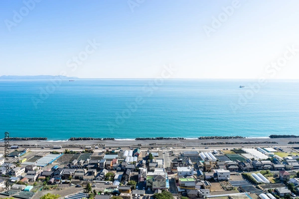 Obraz 久能山東照宮参道から見た駿河湾の眺め