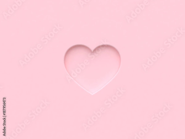 Fototapeta abstract pink background 3d rendering heart valentine concept