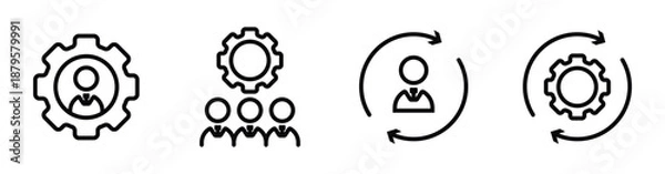 Obraz Workforce collaboration and management growth icon