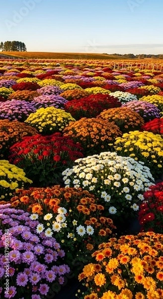 Obraz Chrysanthemum Field Bloom.