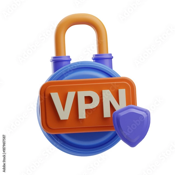 Fototapeta VPN Lock Icon